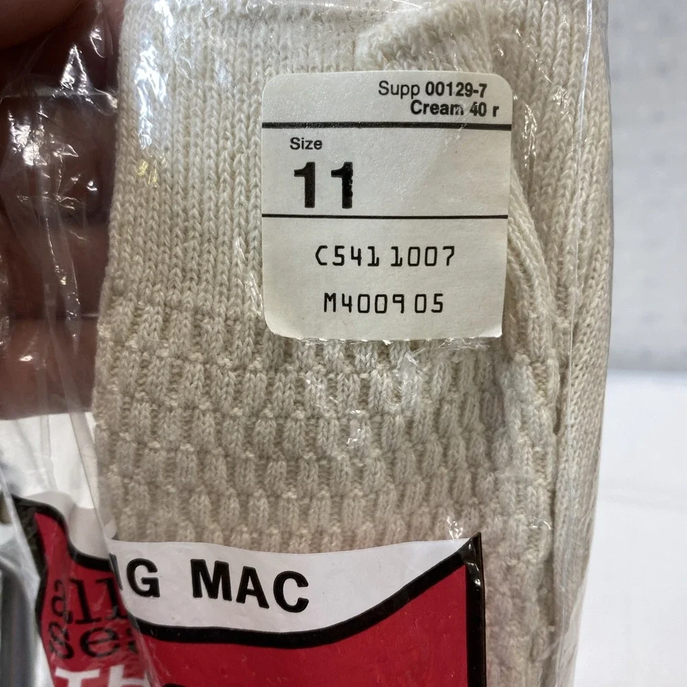VINTAGE J C PENNEYS BIG MAC ALL SEASON THERMAL SOCKS SIZE 11 COTTON WOOL NOS‎